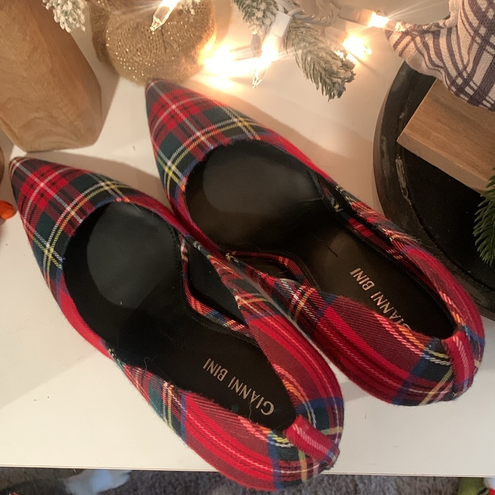 Gianni bini Red checkered shoes size 10 - Picture 6 of 6